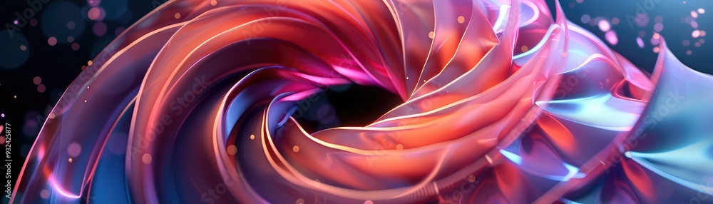 Leinwandbilder a vibrant swirl of colors forming a dynamic vortex, creating a mesmerizing visual effect with depth 