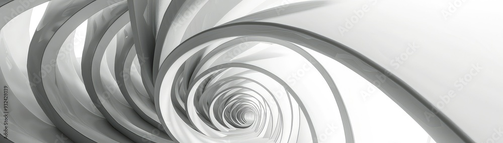 Poster abstract spiral design in shades of gray, creating a sense of movement and depth. ideal for modern a