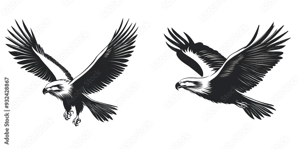 Poster Eagle vector illustration for logo, tattoo or design.