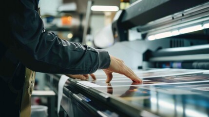Printing Process, Close-up of Hand