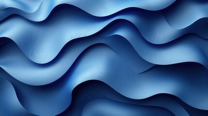 Fototapeta premium Abstract Blue Waves: A Play of Light and Shadow