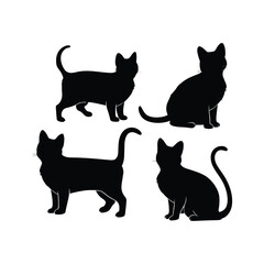 Devon Rex Silhouette Vector Template Illustration