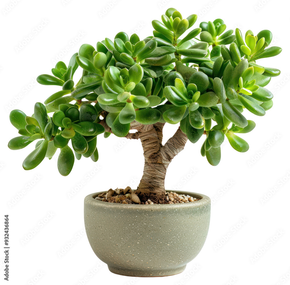 Poster png potted jade plant bonsai tree