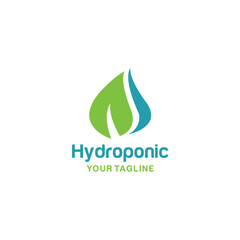 Water Hydroponic Gardener Logo Simple