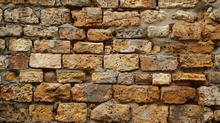Acient brick wall. Grunge brick wall background. Background of old vintage brick wall. High quality photo , ai