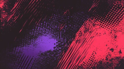 Abstract Sports Background with black and purple and red Brushstrokes and Halftone Effect. Dynamic Grunge Background. Scratch and Texture Elements For Design 