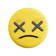 Obraz premium Sad Emoticon Or Emoji, Generative AI