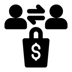 trade, transaction, trading, economics, economy, shopping solid or glyph icon