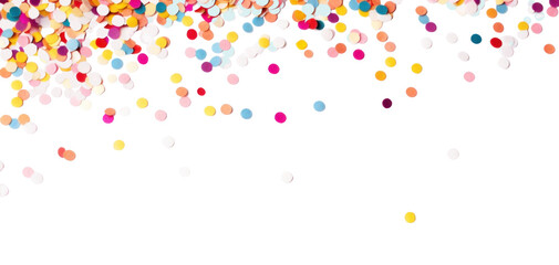 PNG Colorful confetti on white background