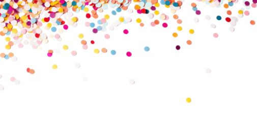 PNG Colorful confetti on white background