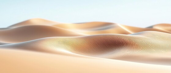 Obraz premium Tranquil golden hues over serene desert dune providing a peaceful and warm background