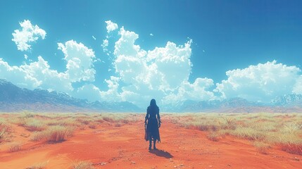 Fototapeta premium Vast peaceful expanse of desert dunes offering a serene and endless background