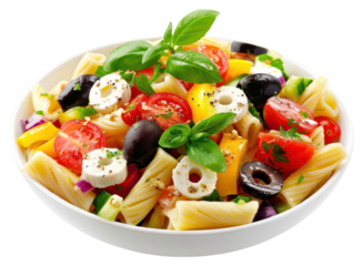 PNG Colorful fresh pasta salad bowl