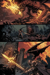 Clash of Legends: Knight vs. Dragon