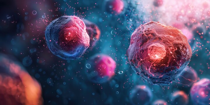 Cultured HEK 293 cells in DMEM medium for receptor signaling investigations in cancer research and large-scale protein synthesis.