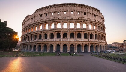 Naklejka premium A roman structure with a large roman number of people on the bottom 10