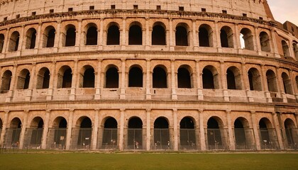 Naklejka premium A roman structure with a large roman number of people on the bottom 2