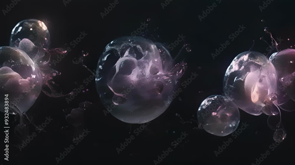 Poster a series of timelapse images showing the gradual shrinkage of an apoptotic cell and eventual disinte