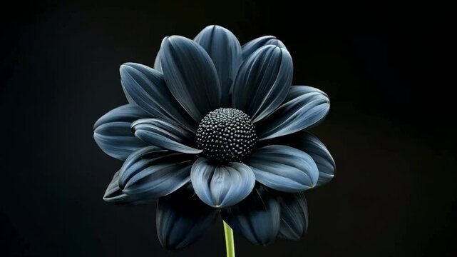 animaton of black spinning flower