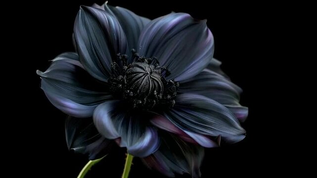 animaton of black spinning flower