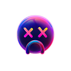 Obraz premium Sad Emoticon Or Emoji, Generative AI