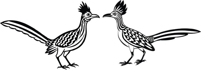 roadrunner silhouette vector illustration 