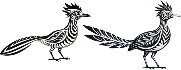 roadrunner silhouette vector illustration 