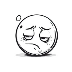 Sad Emoticon Or Emoji, Generative AI