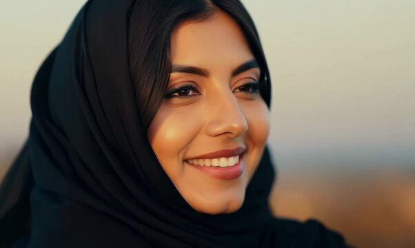 Joyful Anticipation of an Iranian Woman - Bust Shot