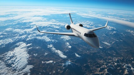 Fototapeta premium Luxury travel with modern private jets.