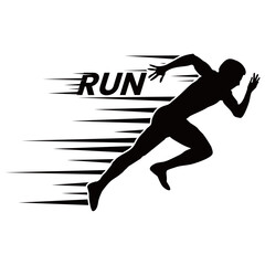 VECTOR LOGO FAST RUNNER SILHOUETTE
