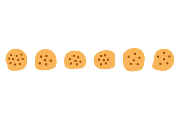 Simple cookies set design. Food illustration
