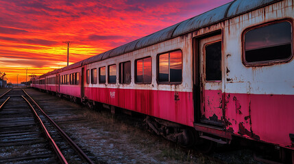 Obraz premium Rusty locomotive 