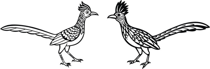roadrunner silhouette vector illustration 