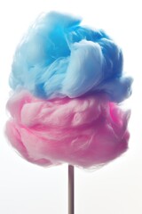Delicious cotton candy isolated on white background.