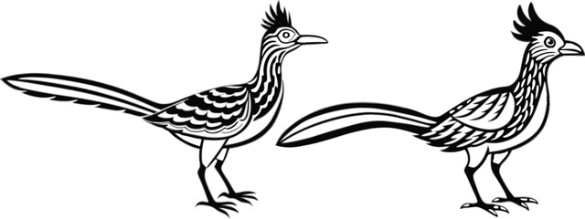 roadrunner silhouette vector illustration 