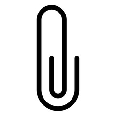 Black Paper Clip with Transparent PNG Vector Illustration