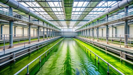 Algae farm producing bio fuel as a sustainable energy source, beautiful , algae, farm, bio fuel, sustainable