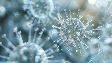 3D virus illustration with isolated background