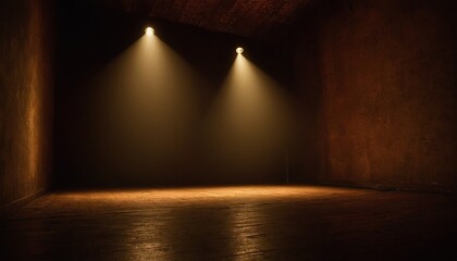 Beams of spotlights shining on stage floor 11