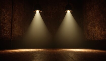 A stage with a stage with lights on it and a stage with a stage in the background 17