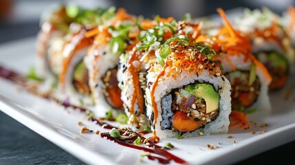 Culinary Fusion Delight: Creative Dish Blending Diverse Cuisines like Sushi Burritos and Korean BBQ Tacos