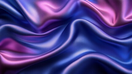 Obraz premium Vibrant blue and purple silk fabric abstract