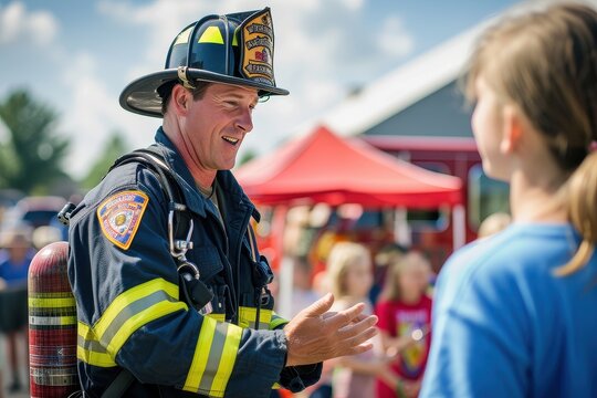 Firefighter Safety Education at Community Fair