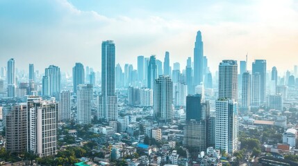 New York City Lower Manhattan, Downtown Financial District or Midtown business architecture, United States. High-rise skyscrapers, office buildings, USA. American urban street, real estate, realty