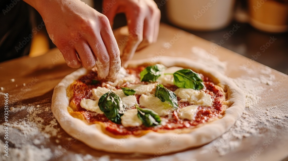 Poster artisanal diy pizza creation: crafting homemade pizzas with customizable toppings and various styles