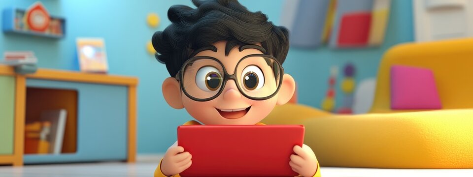 3D Cartoon Character Using Tablet Device