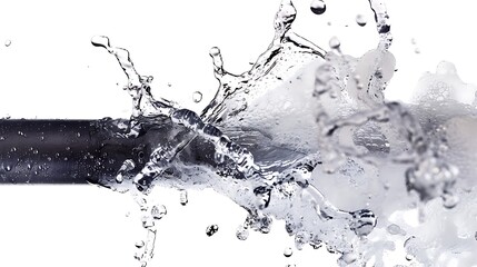 Water leak caused by burst water pipe.