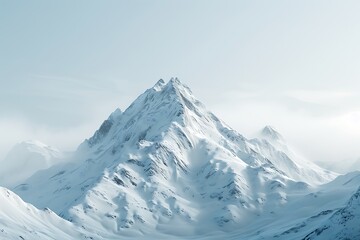 Snowy mountains in winter. Caucasus Mountains,.