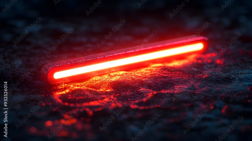 Poster illuminating 3d search bar guiding users in dark virtual environment